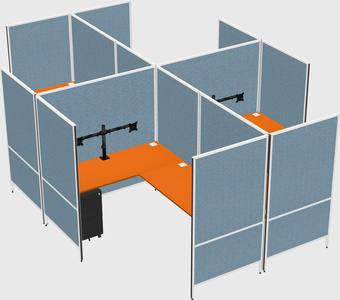Modern modular quad l-shaped panel system