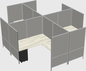 Modern modular quad l-shaped panel system