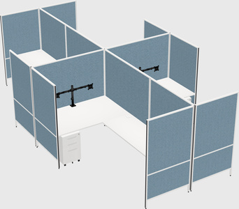 Modern modular quad l-shaped panel system