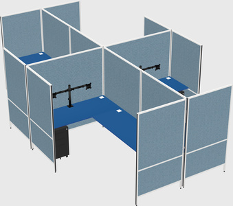 Modern modular quad l-shaped panel system