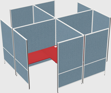 Modern modular quad l-shaped panel system