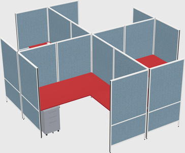 Modern modular quad l-shaped panel system