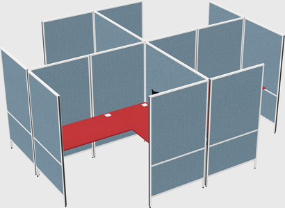 Modern modular quad l-shaped panel system