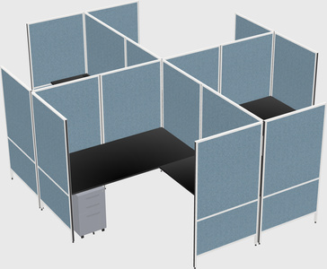 Modern modular quad l-shaped panel system