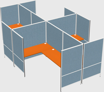 Modern modular quad l-shaped panel system