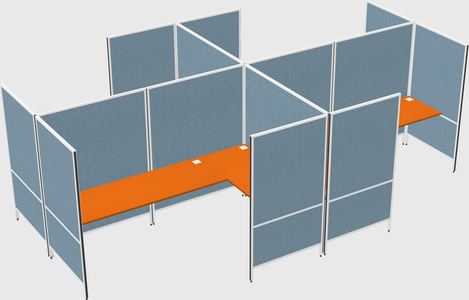 Modern modular quad l-shaped panel system