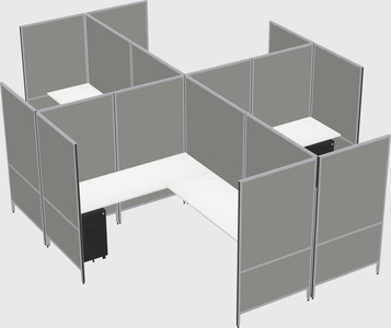 Modern modular quad l-shaped panel system