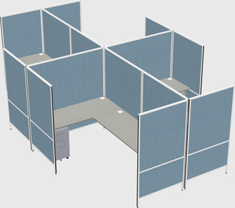 Modern modular quad l-shaped panel system