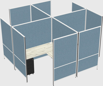 Modern modular quad l-shaped panel system