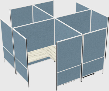 Modern modular quad l-shaped panel system