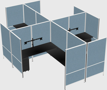Modern modular quad l-shaped panel system