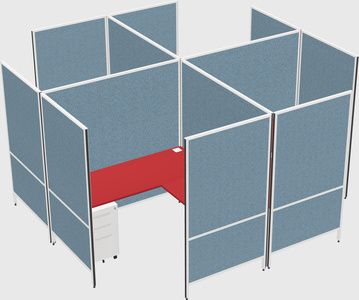 Modern modular quad l-shaped panel system