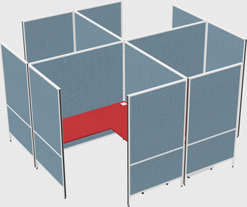 Modern modular quad l-shaped panel system