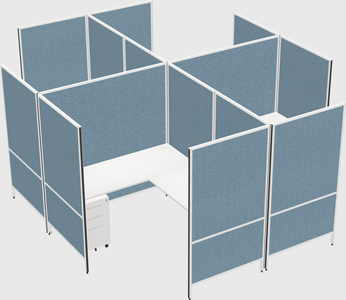 Modern modular quad l-shaped panel system