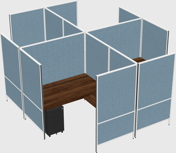 Modern modular quad l-shaped panel system