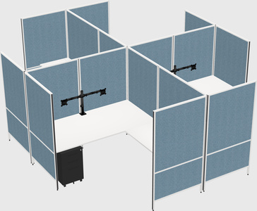 Modern modular quad l-shaped panel system