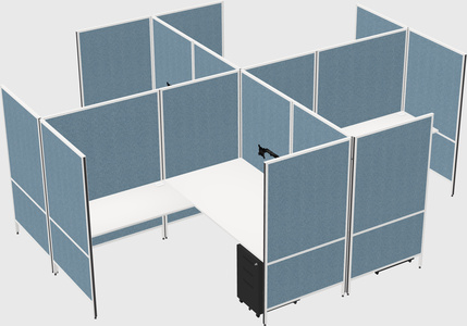 Modern modular quad l-shaped panel system