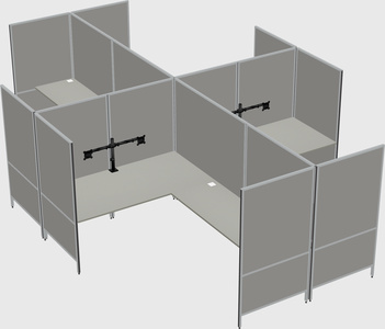 Modern modular quad l-shaped panel system