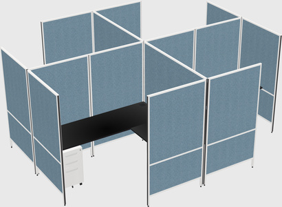 Modern modular quad l-shaped panel system