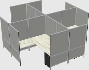 Modern modular quad l-shaped panel system