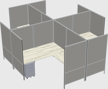 Modern modular quad l-shaped panel system