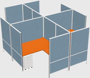 Modern modular quad l-shaped panel system