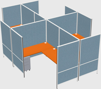Modern modular quad l-shaped panel system