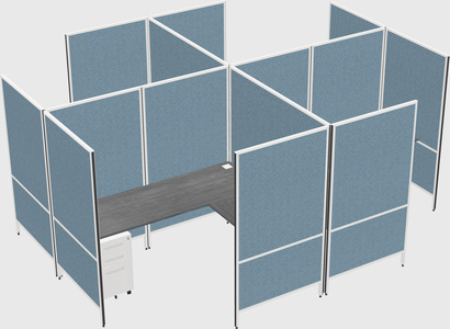 Modern modular quad l-shaped panel system