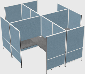 Modern modular quad l-shaped panel system