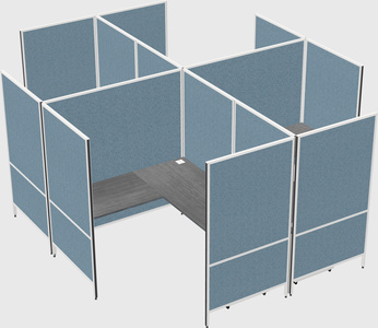 Modern modular quad l-shaped panel system