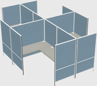Modern modular quad l-shaped panel system
