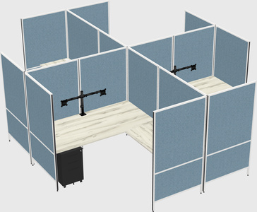 Modern modular quad l-shaped panel system