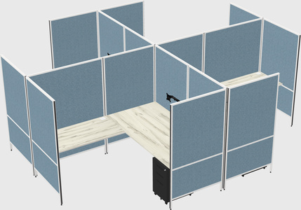 Modern modular quad l-shaped panel system