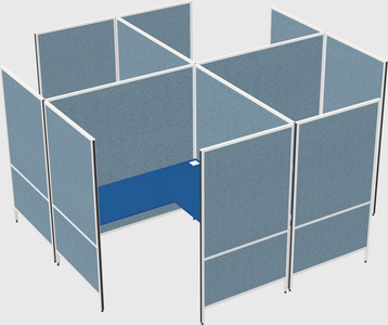 Modern modular quad l-shaped panel system