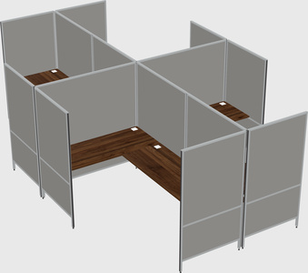 Modern modular quad l-shaped panel system