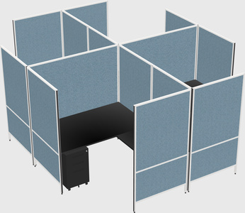 Modern modular quad l-shaped panel system