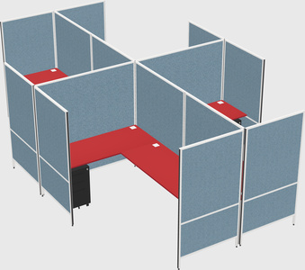 Modern modular quad l-shaped panel system