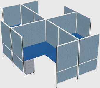 Modern modular quad l-shaped panel system