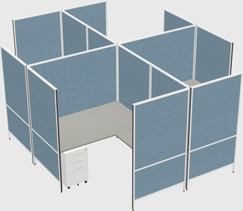 Modern modular quad l-shaped panel system