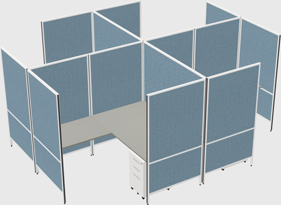 Modern modular quad l-shaped panel system