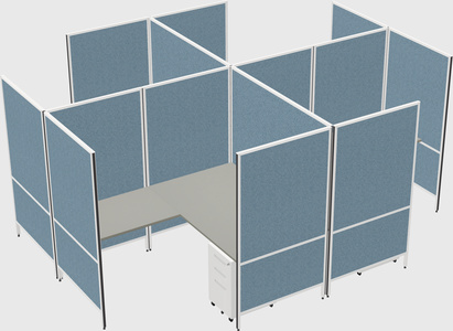 Modern modular quad l-shaped panel system