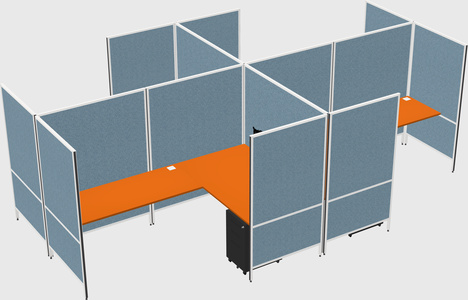 Modern modular quad l-shaped panel system