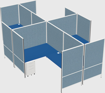 Modern modular quad l-shaped panel system