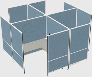 Modern modular quad l-shaped panel system