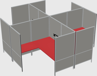 Modern modular quad l-shaped panel system