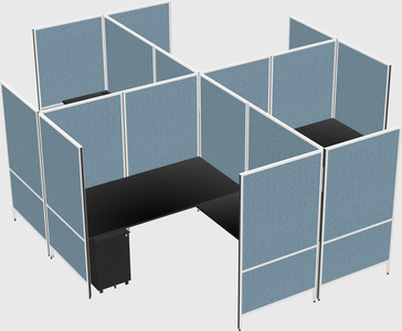 Modern modular quad l-shaped panel system
