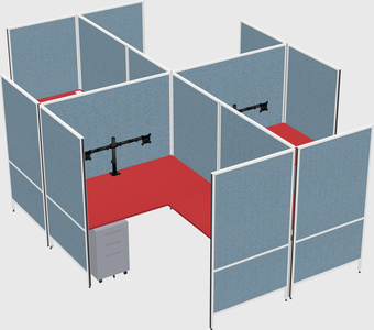 Modern modular quad l-shaped panel system
