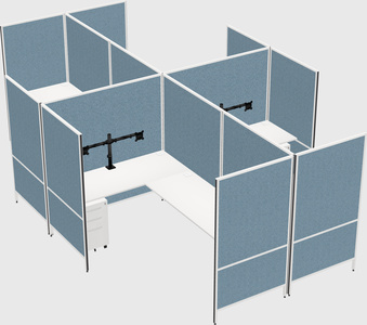 Modern modular quad l-shaped panel system