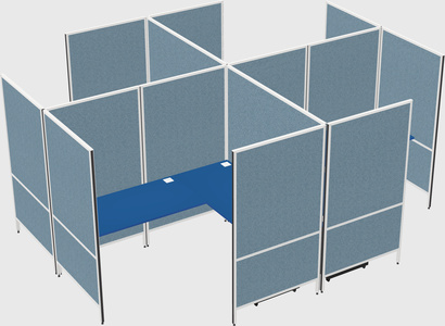 Modern modular quad l-shaped panel system