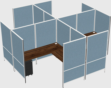 Modern modular quad l-shaped panel system